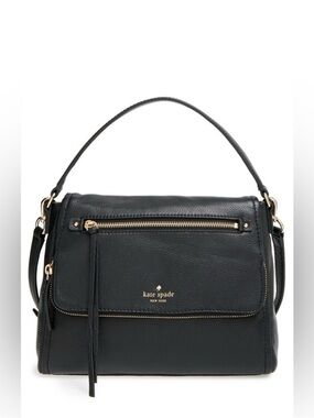 Kate Spade Black Leather Cobble Hill Toddy Bag